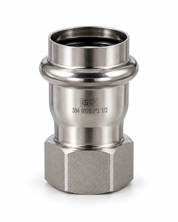 Racord inox GP 304 V-press Ø35 × 1″, filet interior